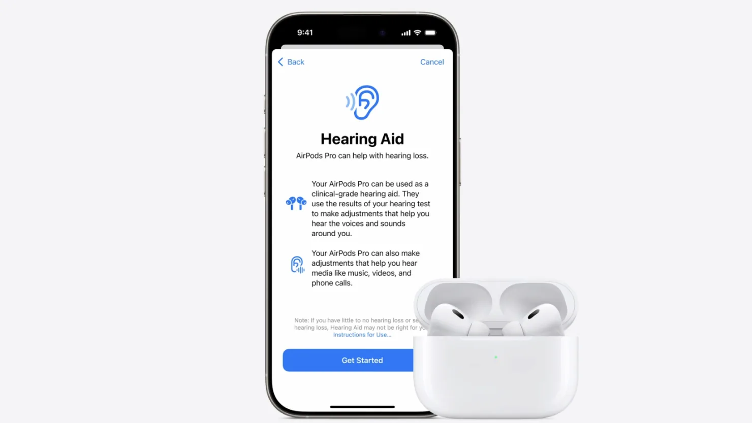 AirPods Pro 2 دارای سه ویژگی بهداشتی جدید، از جمله سمعک درجه بالینی است